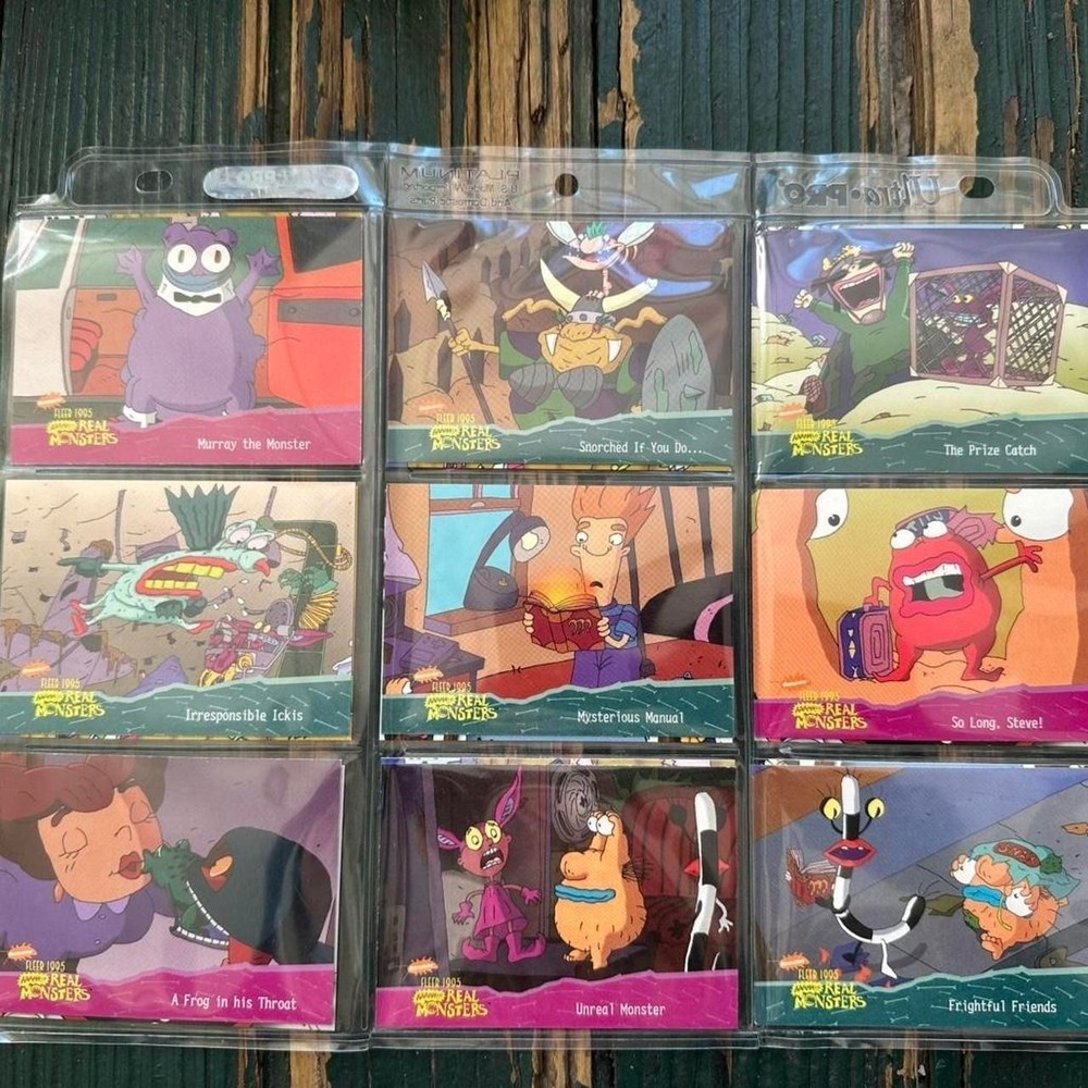 Vintage 1995 Fleer Nickelodeon Aaahh Real Monsters Trading Cards Lot of 18 90s